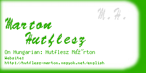 marton hutflesz business card